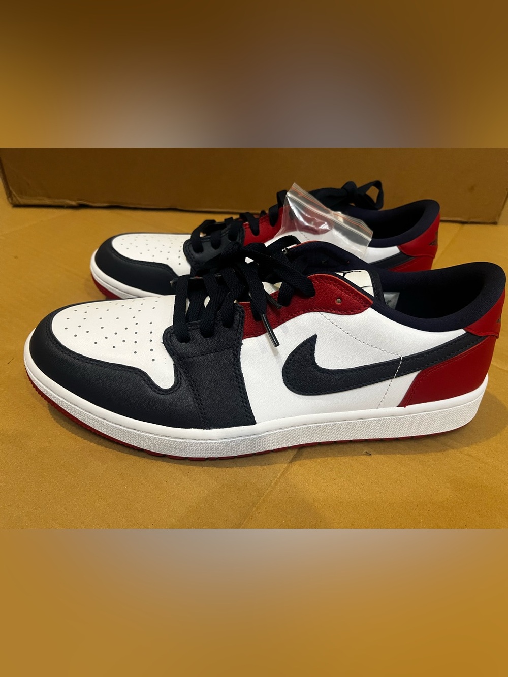 New Nike Air Jordan 1 Low G Golf Shoes DD9315-113 Red White Blue USA Men's 12